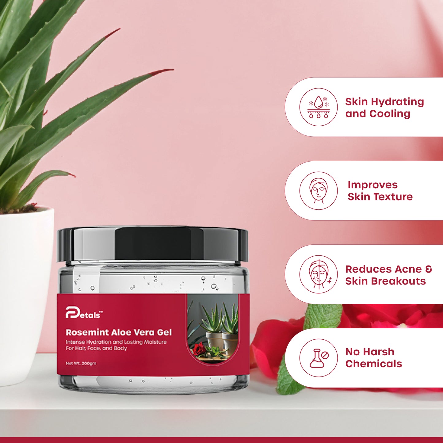 Rose Mint Aloe Vera Gel