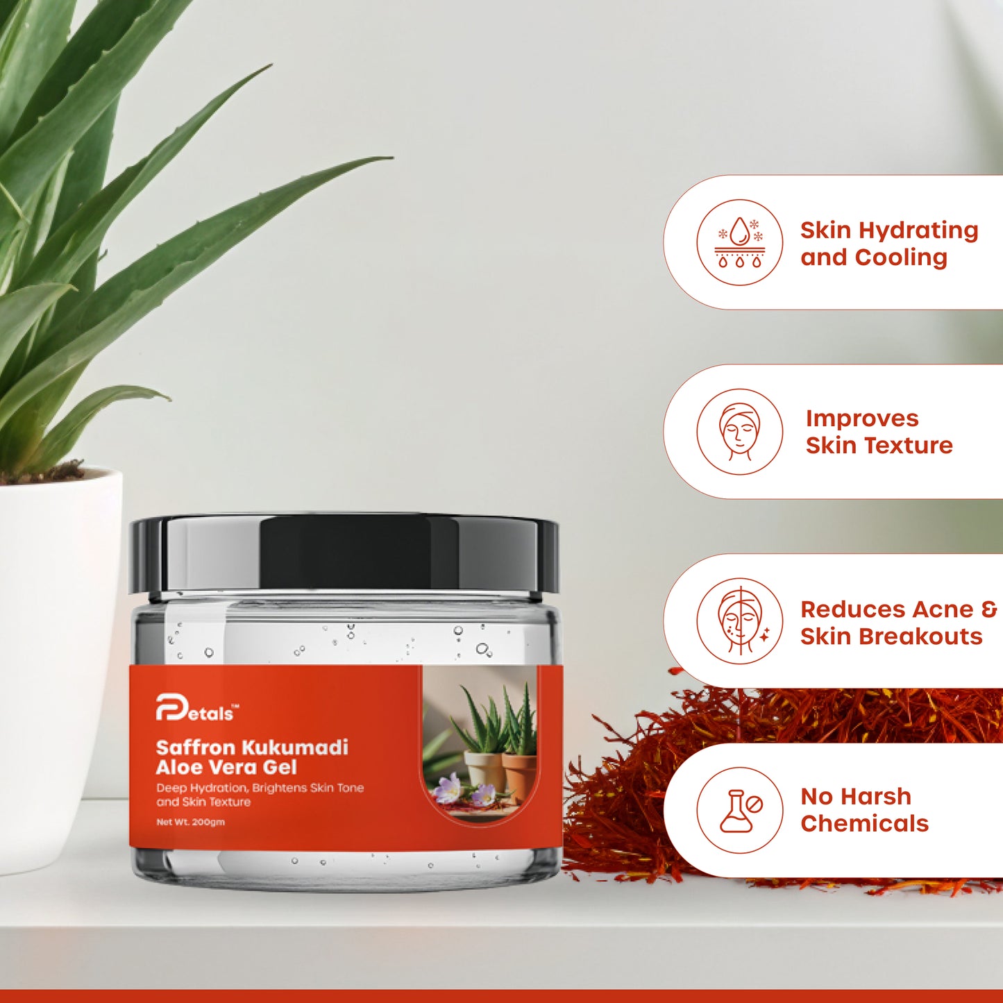 Saffron Kumkumadi Aloe Vera Gel