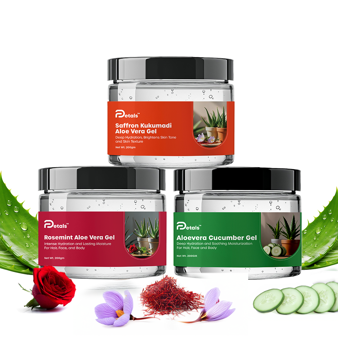 DPetals Aloe Vera Gel Combo set of 3 jars