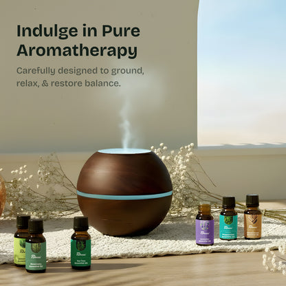 Essential Oils Combo Set, 6 x 15ml, Rosemary, Tea Tree, Lavender, Peppermint, Lemongrass, Sandalwood or Eucalyptus for Aromatherapy and Diffuser