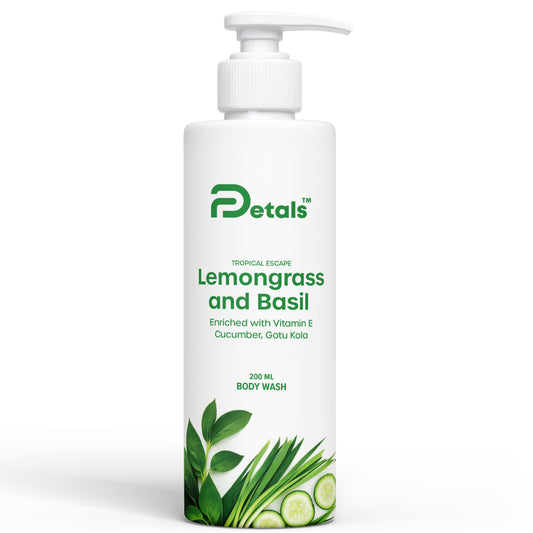 Lemongrass & Basil Body Wash, Cleanses, Nourishes and Refreshes | Hydrates and Softens Skin | Natural Glow