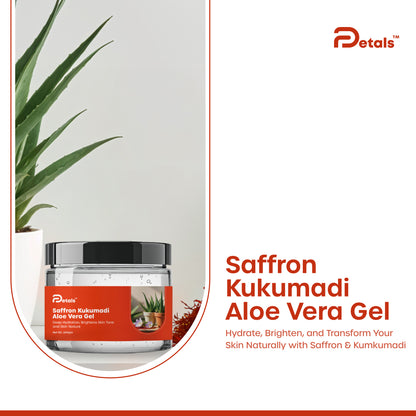 DPetals Aloe Vera Saffron Kumkumadi Gel for Deep Hydration and Soothing Moisturization For Hair, Face and Body (200 GM)