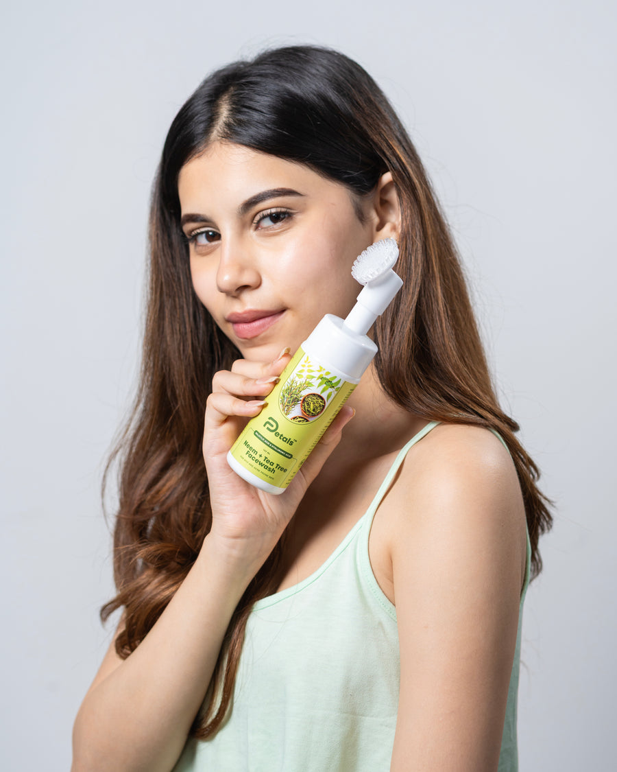 Clear skin starts with neem and tea tree.