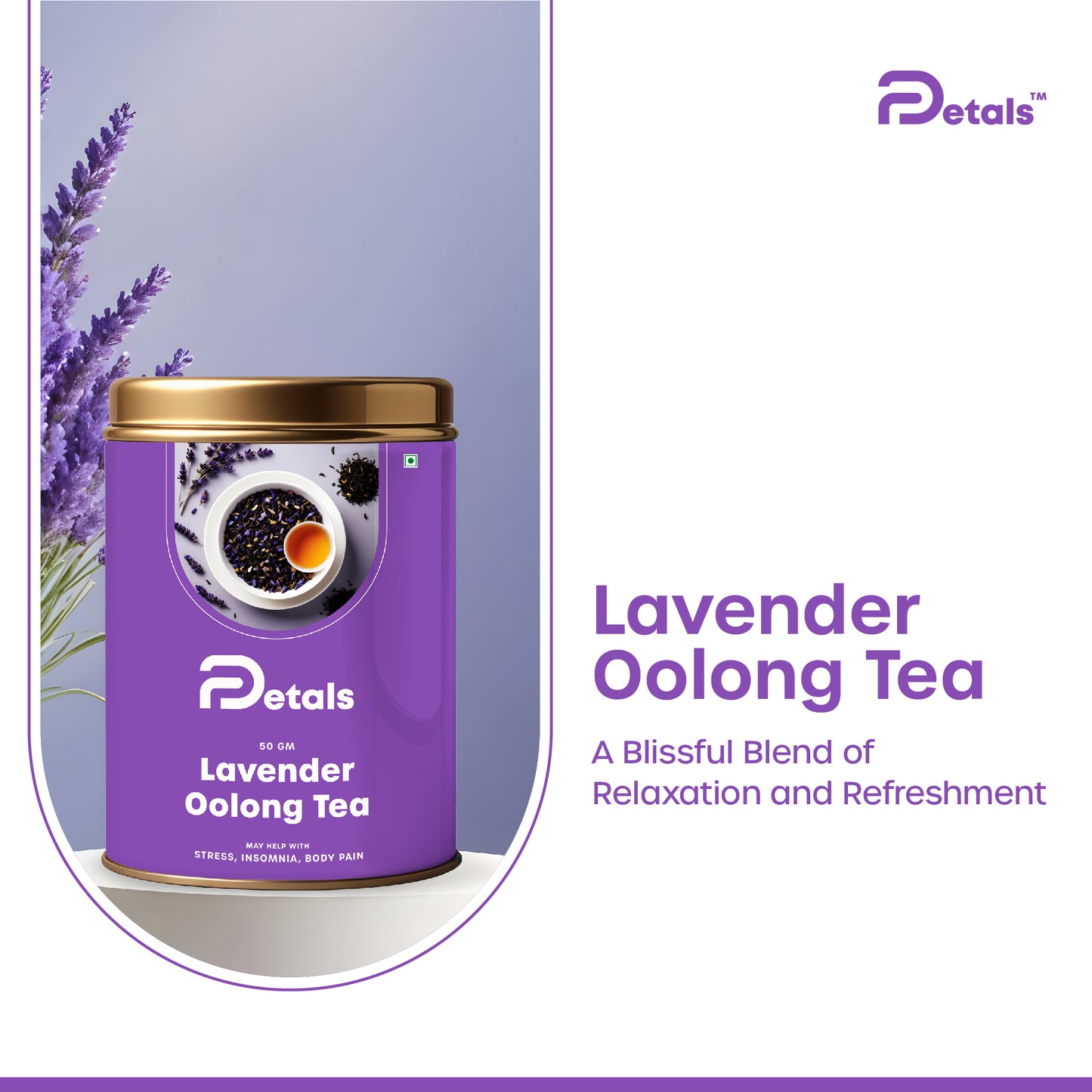 Lavender Oolong Tea for Longetivity and Heart Health, Loose Tea Petals