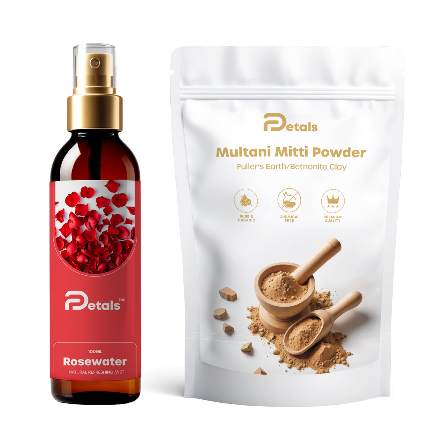 Rose Water & Multani Mitti Face Pack Combo