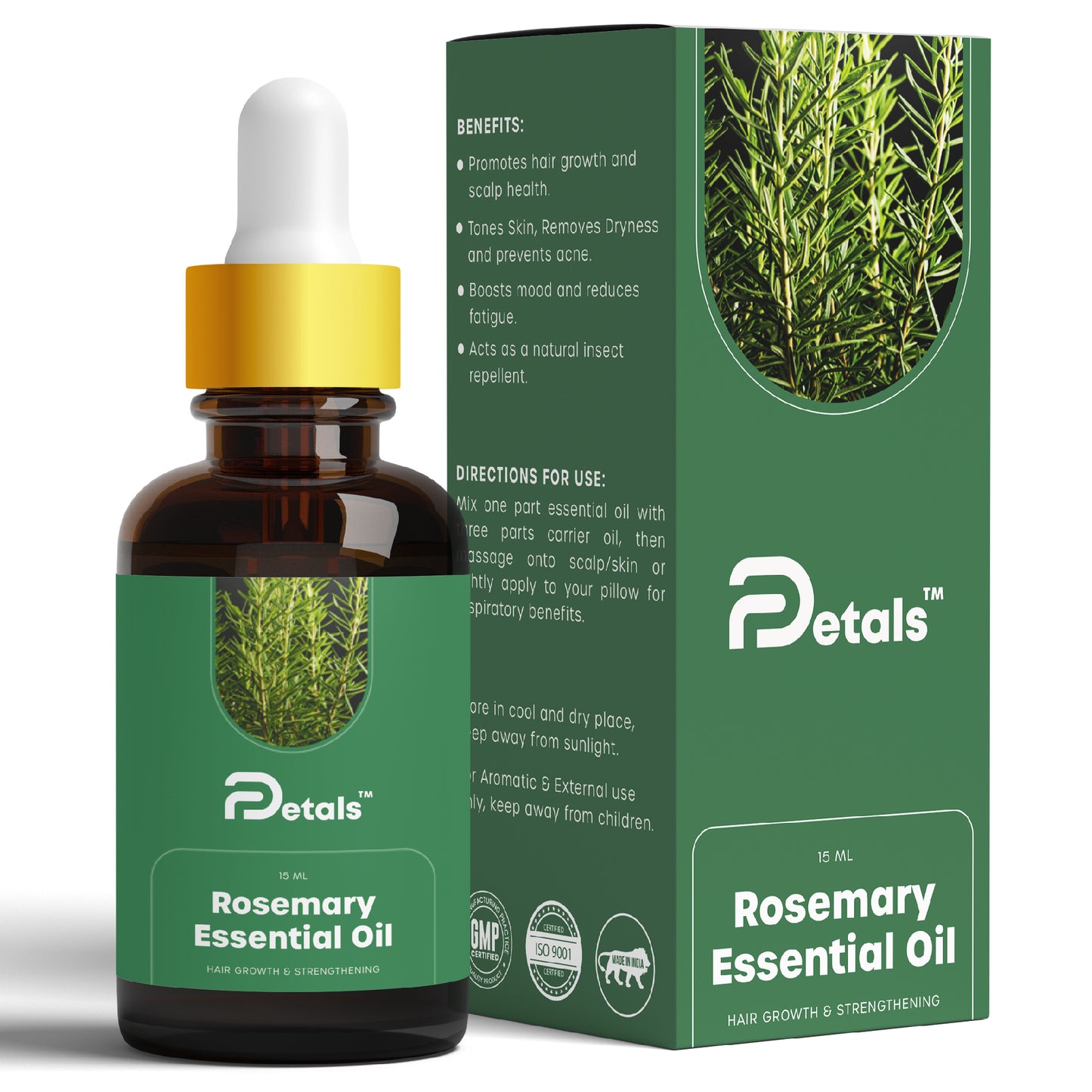 Rosemary Essential Oil for Balance, Wellness, Relaxation, Hair & Scalp Care, Hair Fall, Anti-Dandruff, Hair Growth, Aromatherapy, Pure & Natural