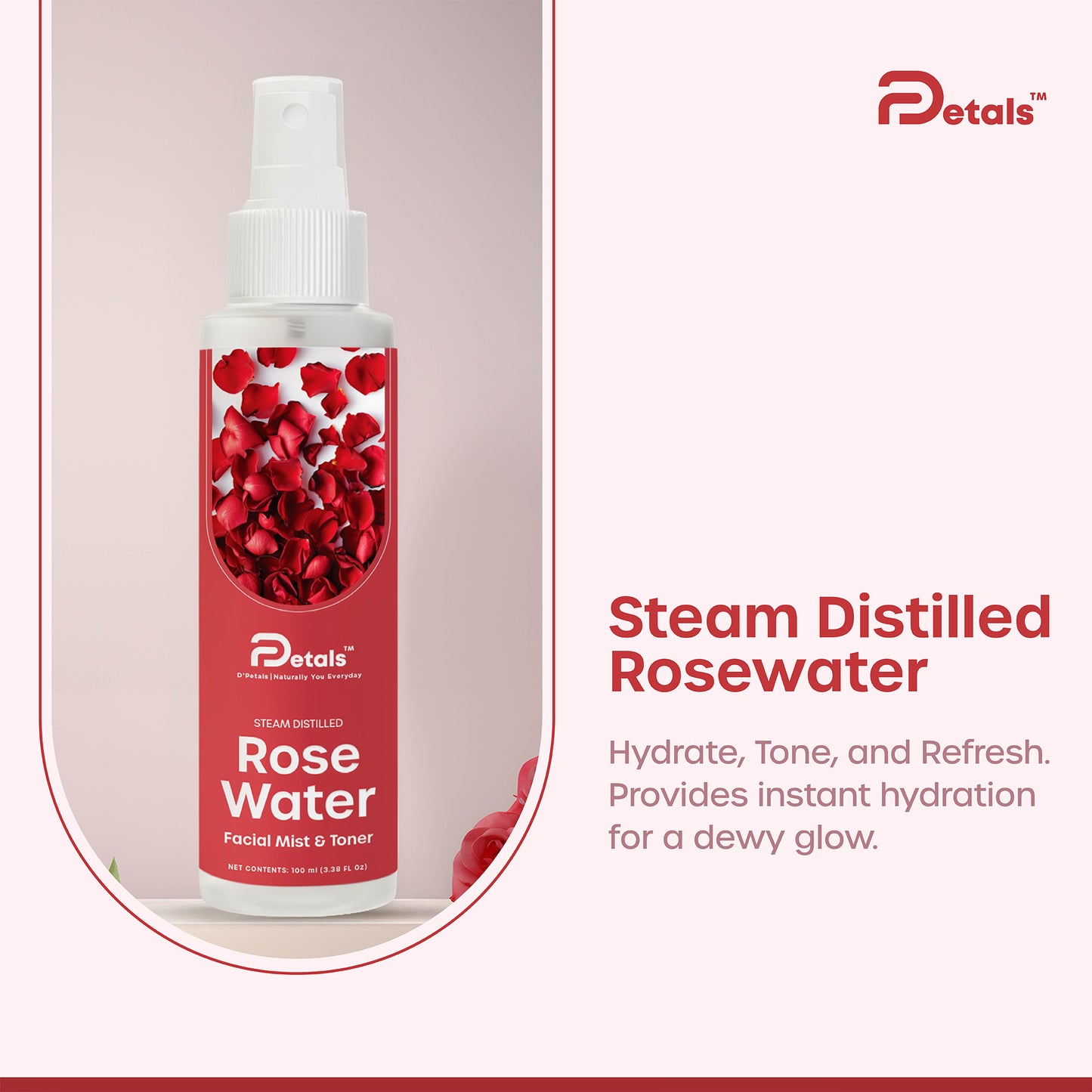 Rose Water Face Mist Spray Toner