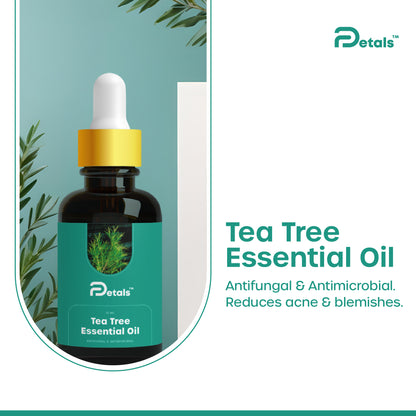 Tea Tree Essential Oil for Balance, Wellness, Relaxation, Skin Care, Hair & Scalp Care, Anti-Dandruff, Aromatherapy, Diffuser, Pure & Natural